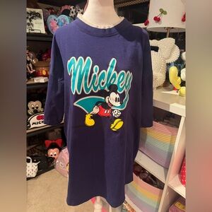 Vintage 90’s Mickey Mouse Disney StoreT Shirt Roll Sleeve Made In USA Size 2XL.
